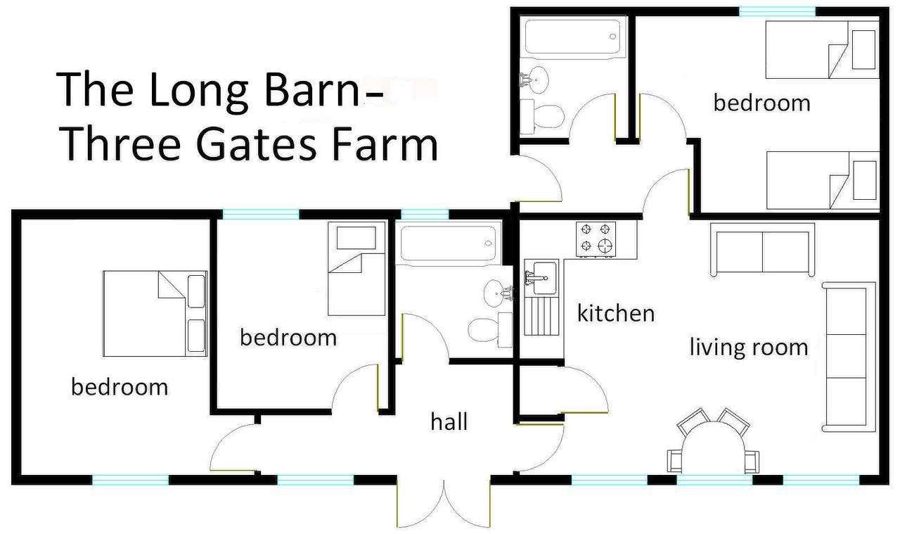 Three Gates Farm Holiday Cottages Huntsham Dış mekan fotoğraf